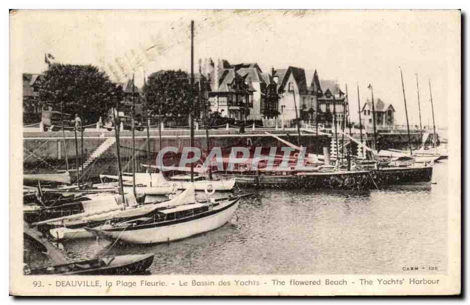 CPA Deauville Le Plage Fleurie Le Bassin des Yachts The ed Beach The Yachts Harbour