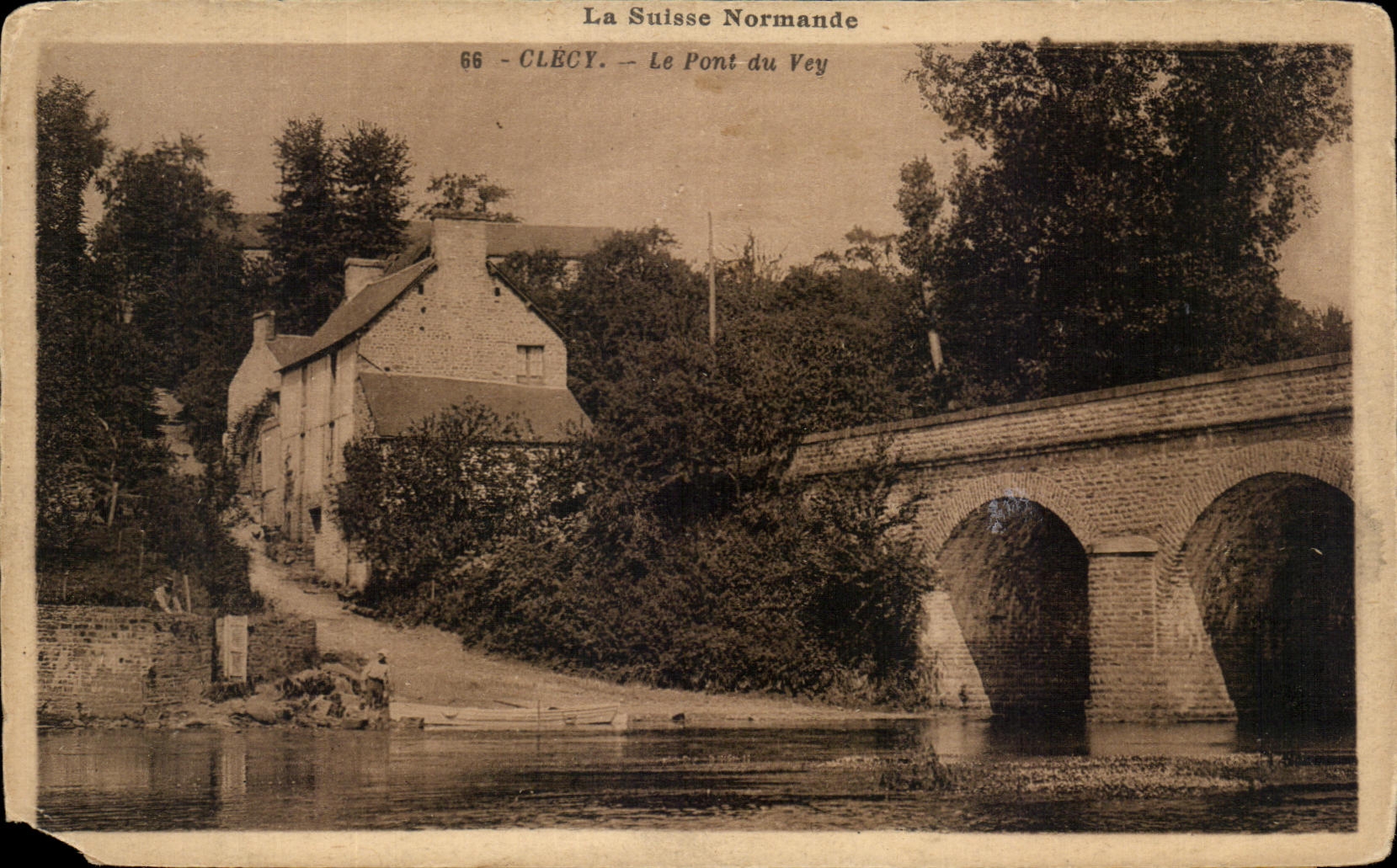 CPA La Suisse Normande Clecy Le Pont du Vey