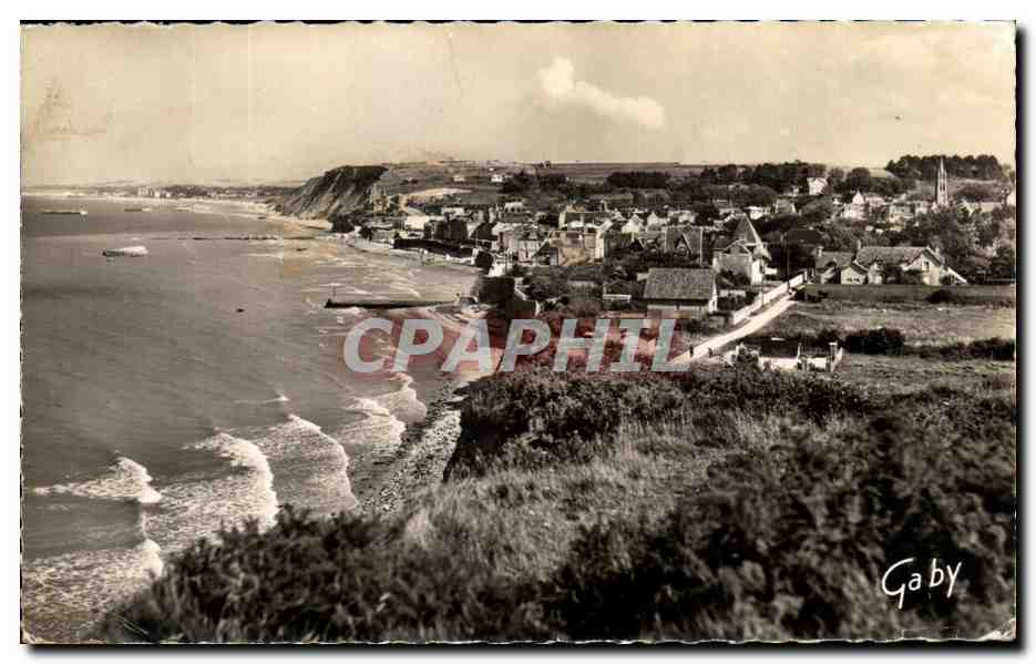CPA Arromanches (Calvados) Vue generale prise de la Falaise de Tracy