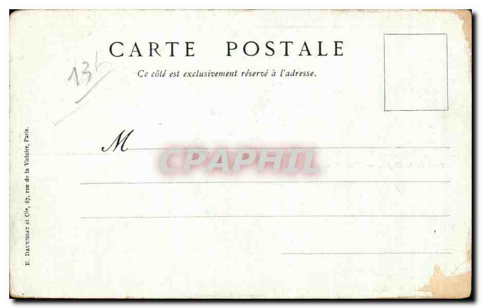Tarjeta postal antigua Messageries Maritimes Puerto de La Ciotat Marsella — Reverso
