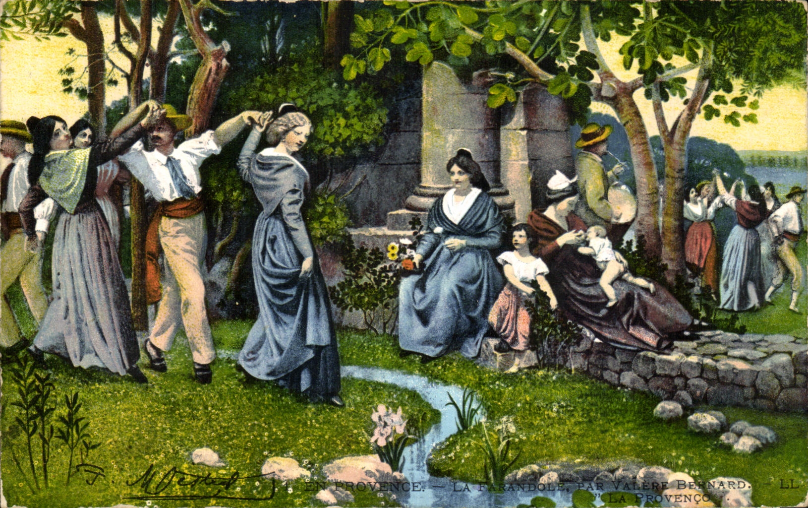 CPA En Provence La Farandois La Provencot Folklore Danse 