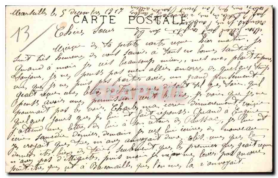 CPA Souvenir du Salazie Bateau Avion  — Rückseite