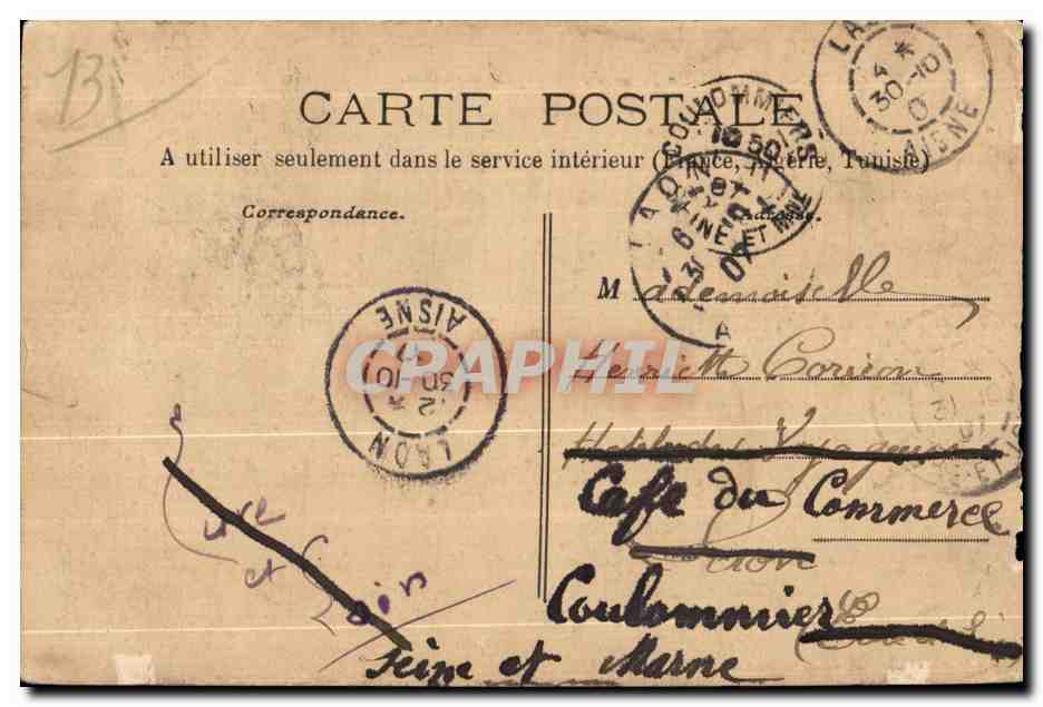 Tarjeta postal antigua La Ciotat Anse de Figuerolles — Reverso