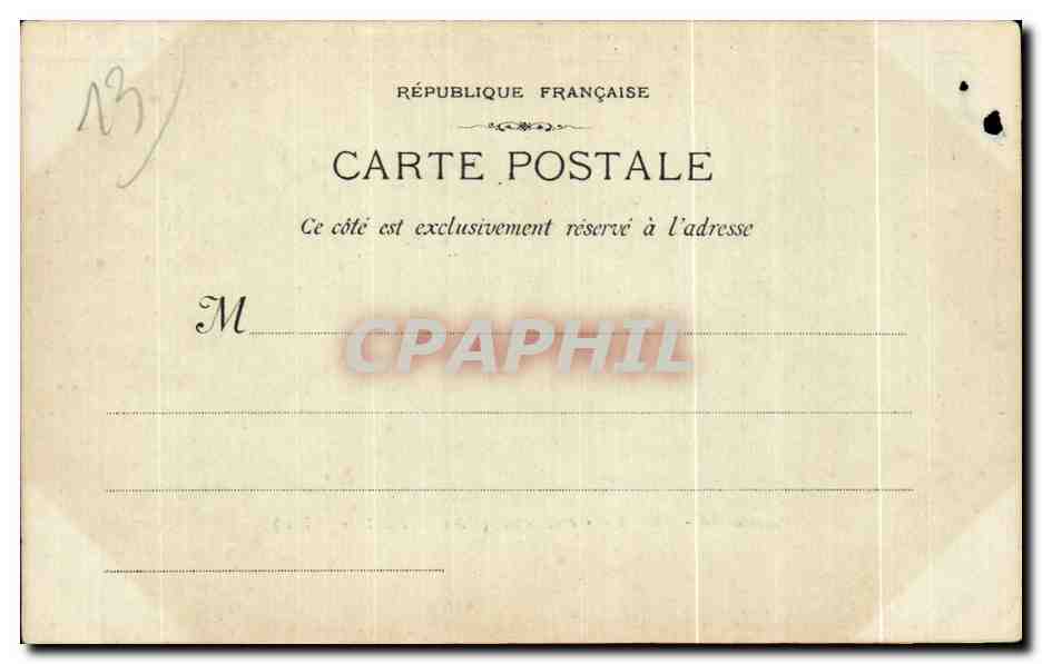 CPA Marseille Le Corniche (I Anse du Prophete) — Verso