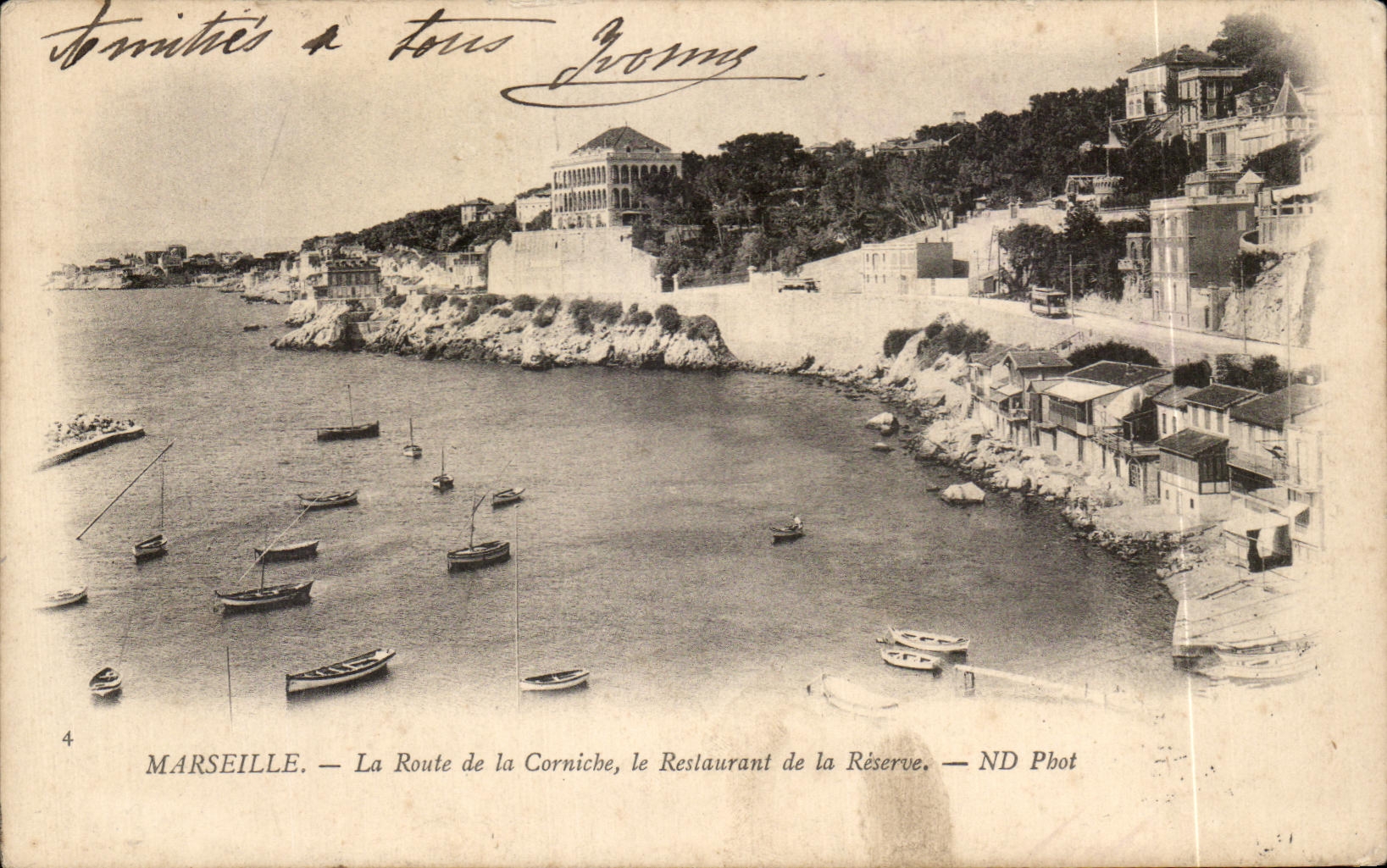 CPA Marseille La Route de la Corniche le Restaurant de la Reserve