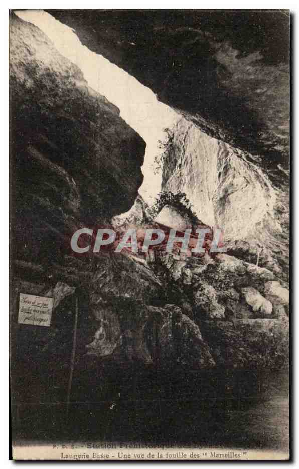 Laugerie Basse — Station Préhistorique des Pyrénées — Vue de la fouille des « Marcelilles »