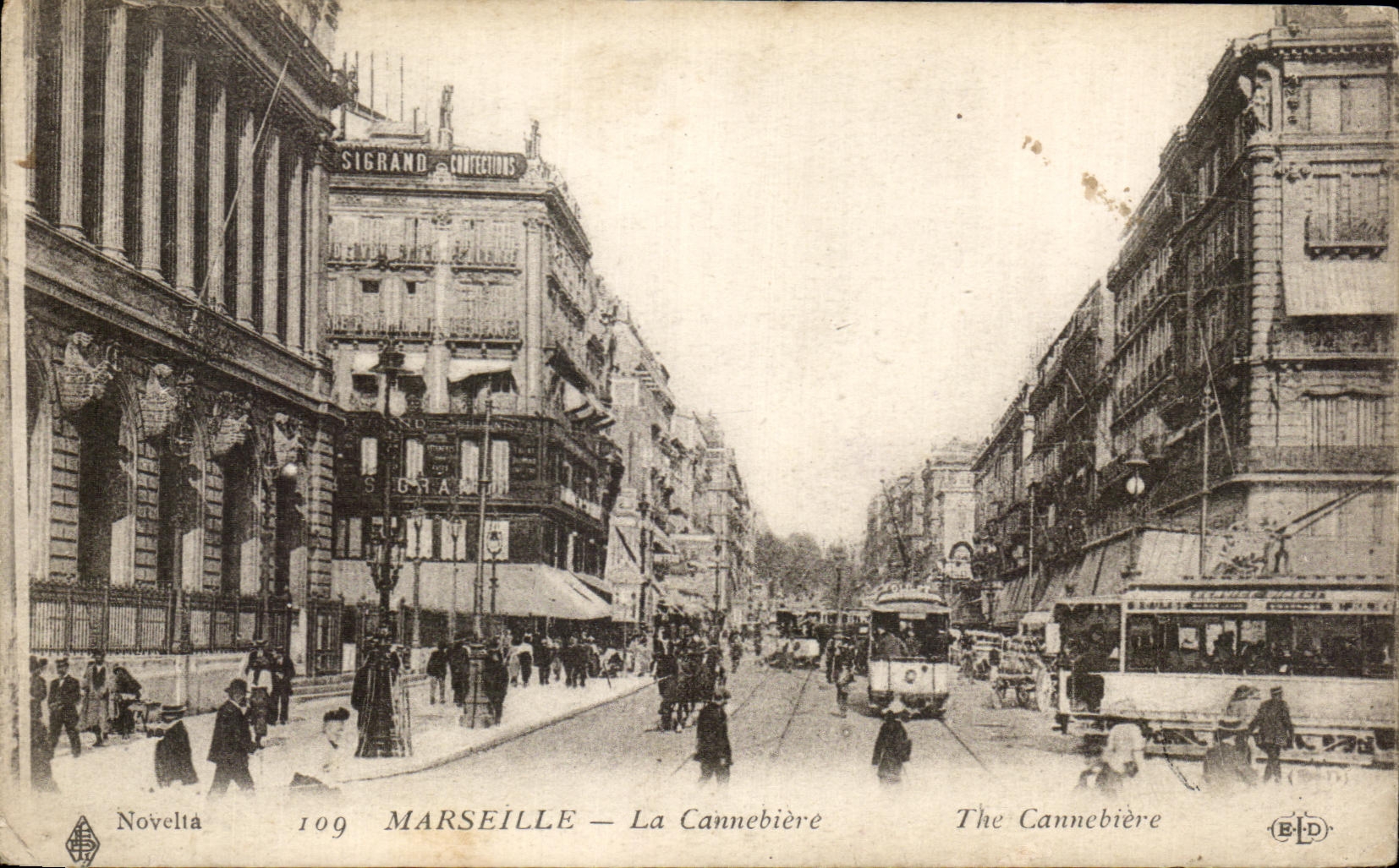 CPA Marseille La Cannebiere The Cannebiere Tramways