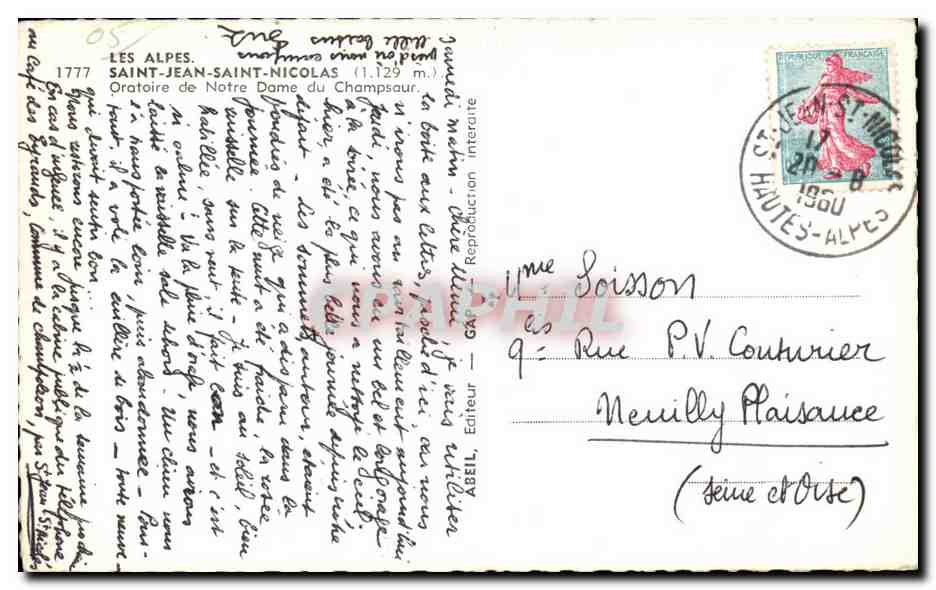 Saint-Jean-Saint-Nicolas — Oratoire de Notre-Dame du Champsaur — éditeur Abelil, n° 05 — Reverso