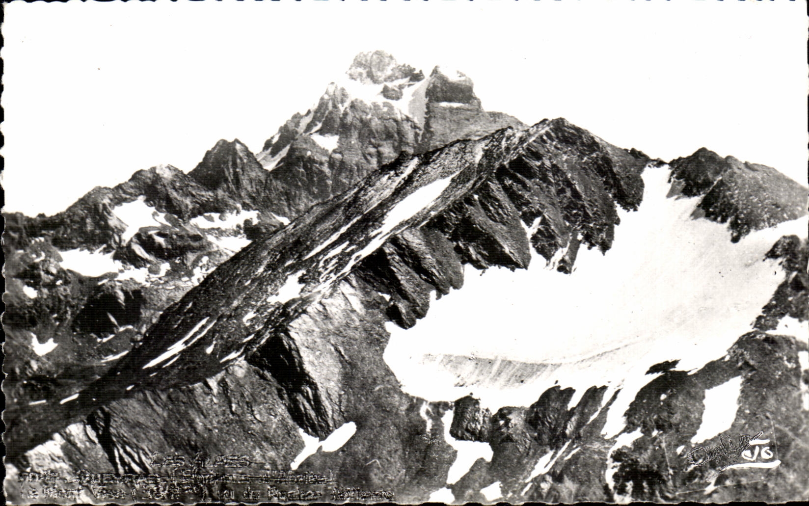 CPA Les Alpes Queyras (environs d Abries) Le Mont Viso vu du Rocher Taillanfe