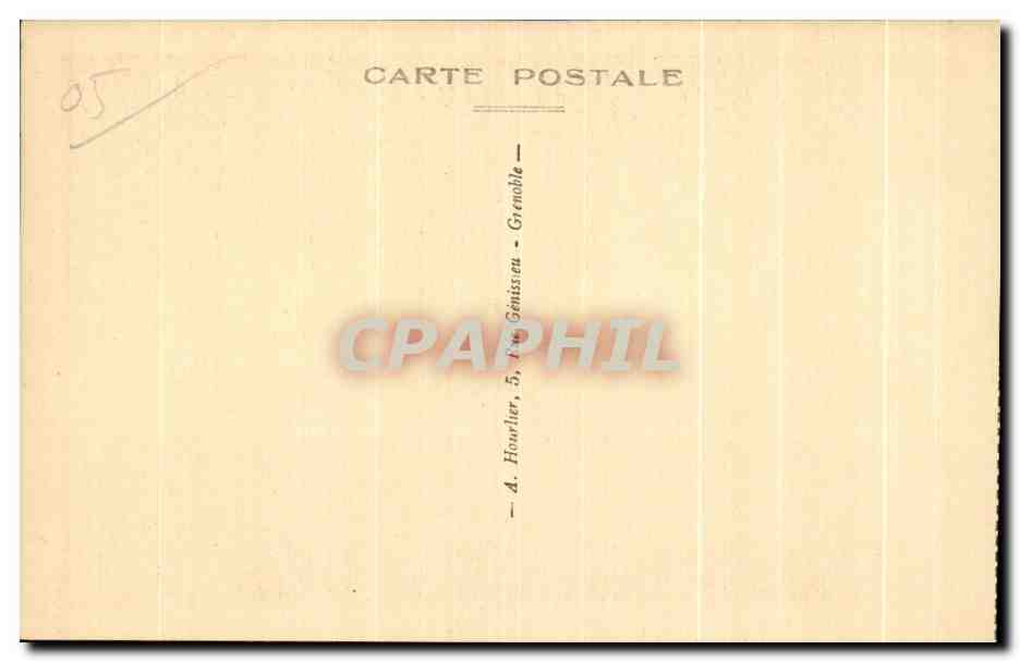 CPA Briancon Le Pont d Asfeld la route du Montgenevre et le Chaberton (Italie) — Rückseite