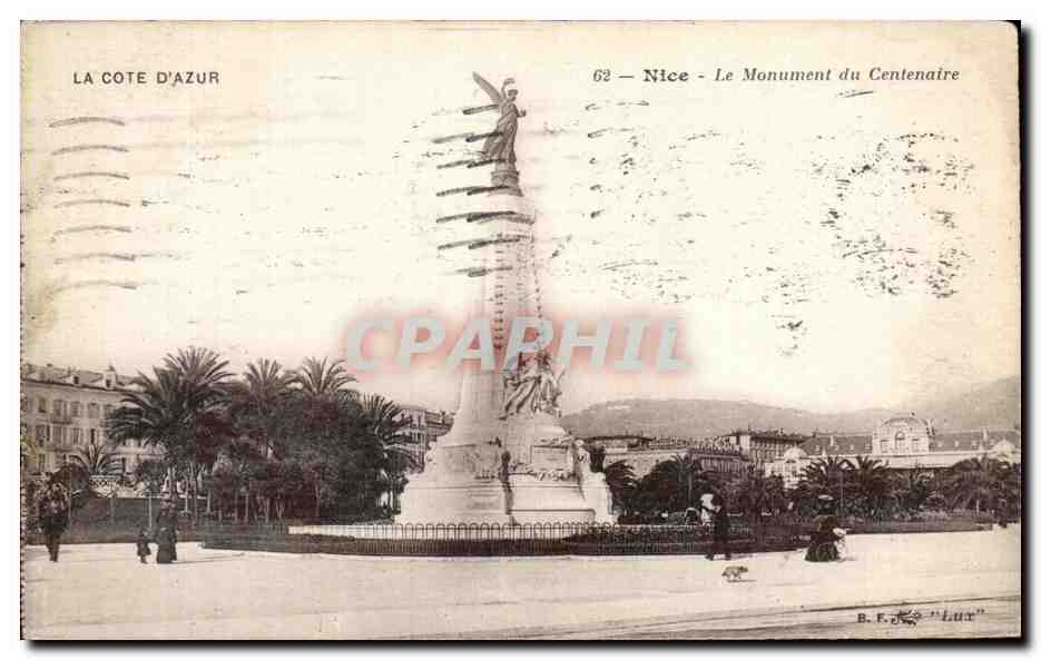 CPA Nice Le Monument du Centenaire La Cote D Azur
