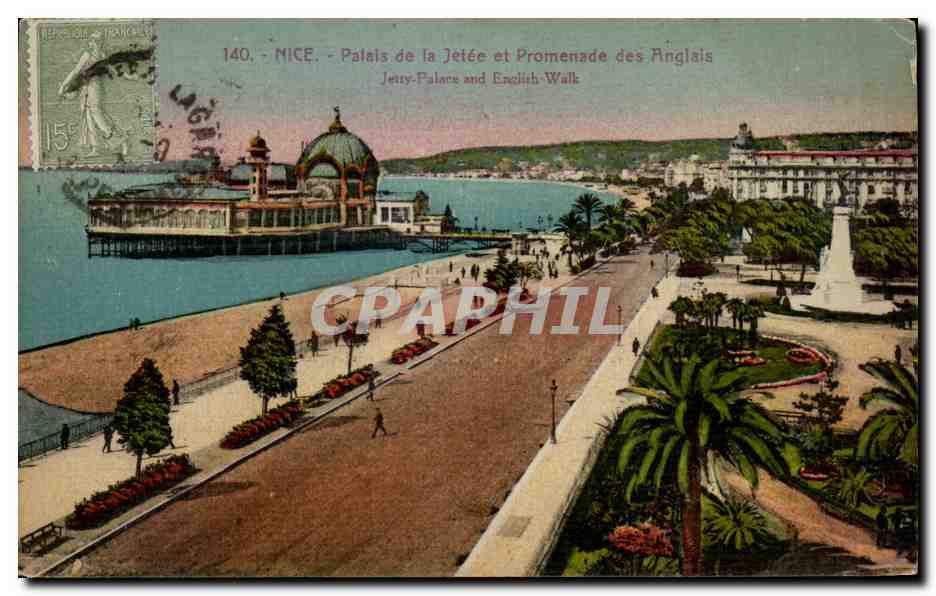 CPA Nice Palais de la Jetee et Promenade des Anglais Jerry Palace and