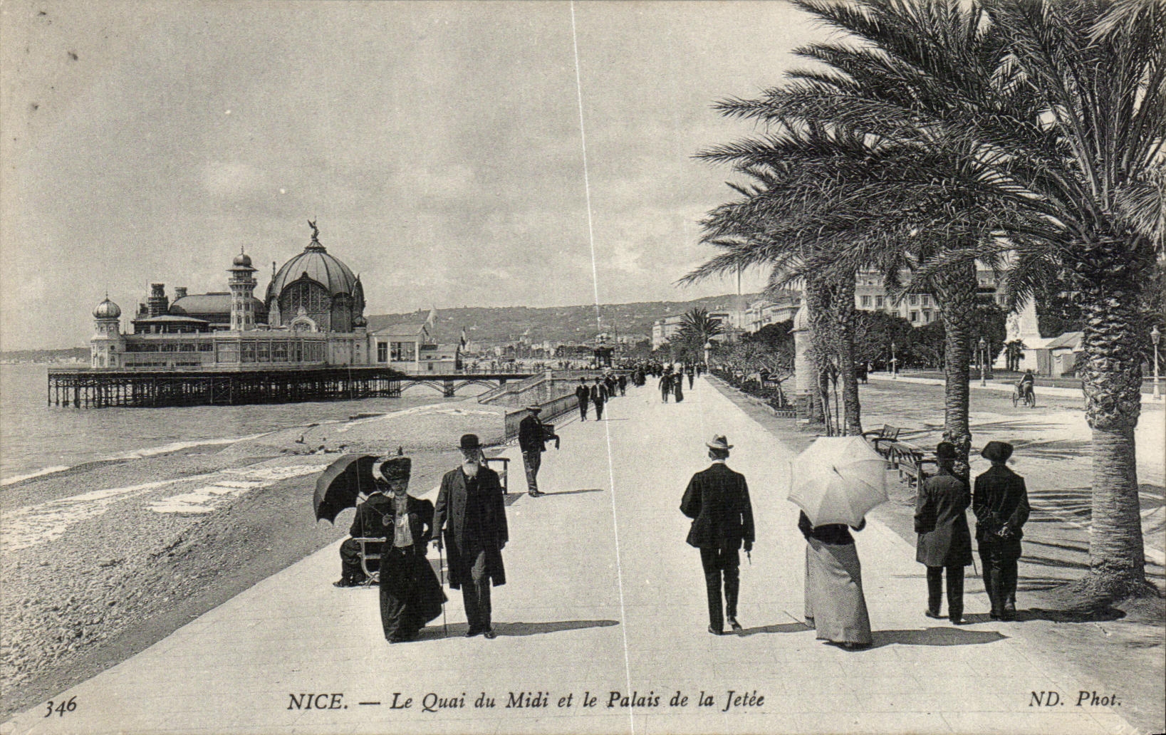 CPA Nice Le Quai du Midi et le Palais de la Jetee