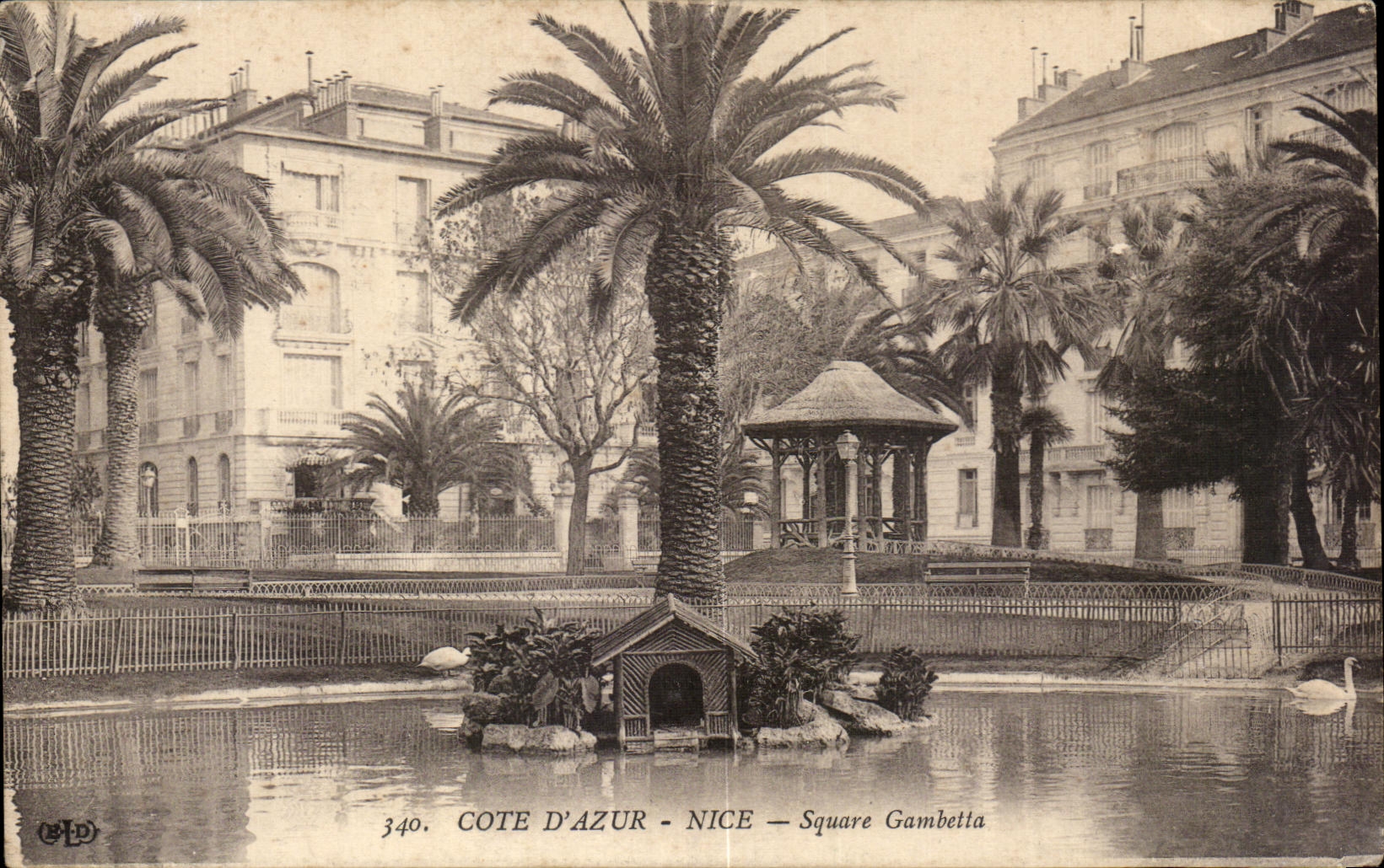 CPA Cote D Azur Nice Square Gambetta