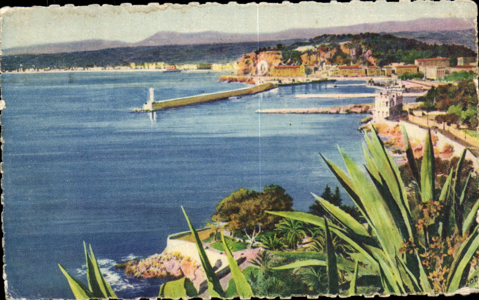 CPA La Douce France Cote D Azur Nice Alpes Vue generale prise du Mont Boron