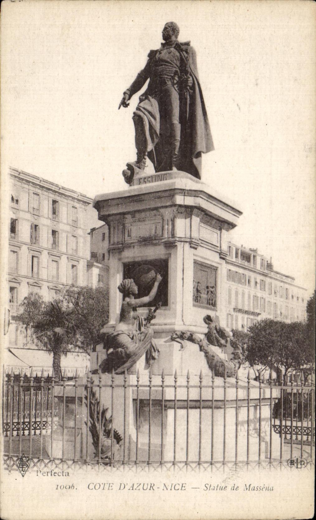 CPA Cote D Azur Nice Statue de Massena