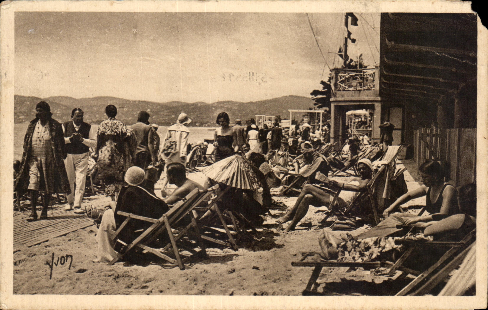 CPA Cote d Azur Juan les Pins Bain de Soleil