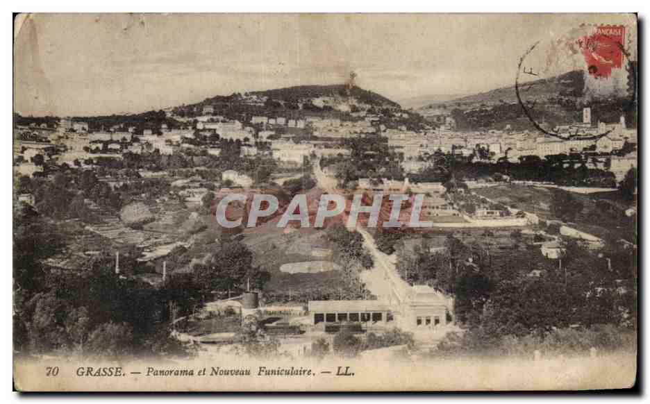 CPA Grasse Panorama et Nouveau funiculaire 