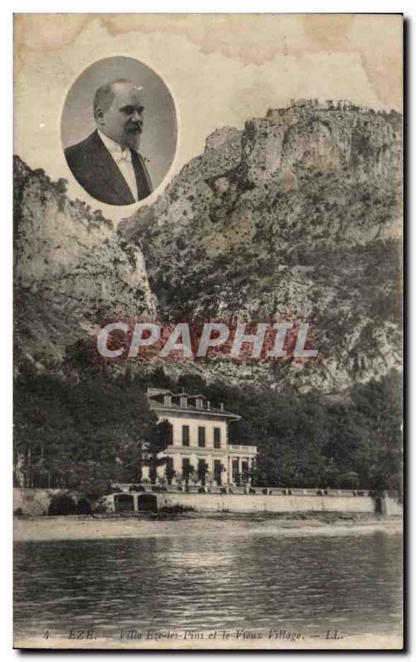 CPA Eze Villa Eze les Pins et le Vieux Village