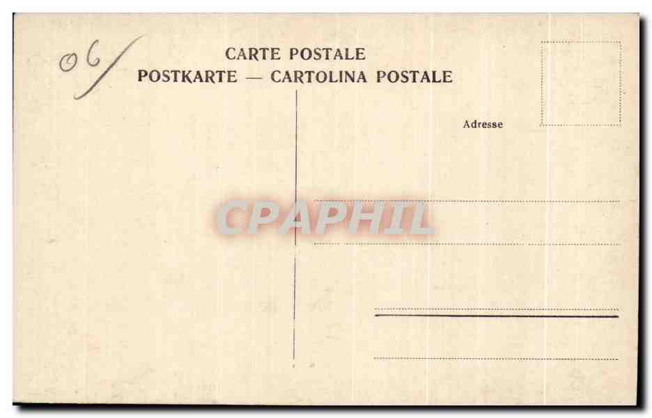 CPA Jardin Hotel du Parc Cannes  — Verso