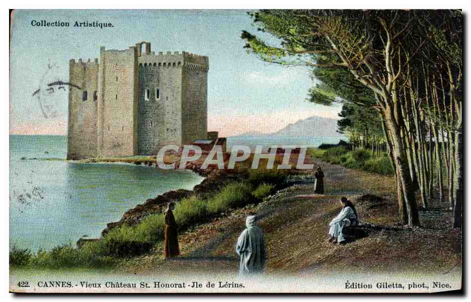 CPA Cannes Vieux Chateau St Honorat ile de Lerins