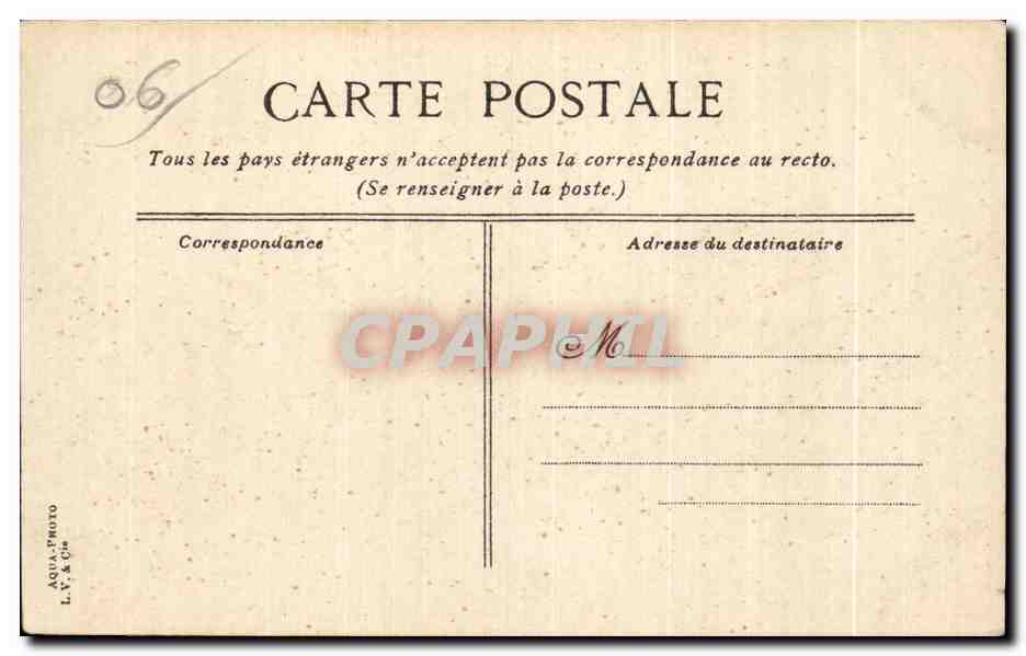 CPA Cannes le Grand Hotel — Rückseite
