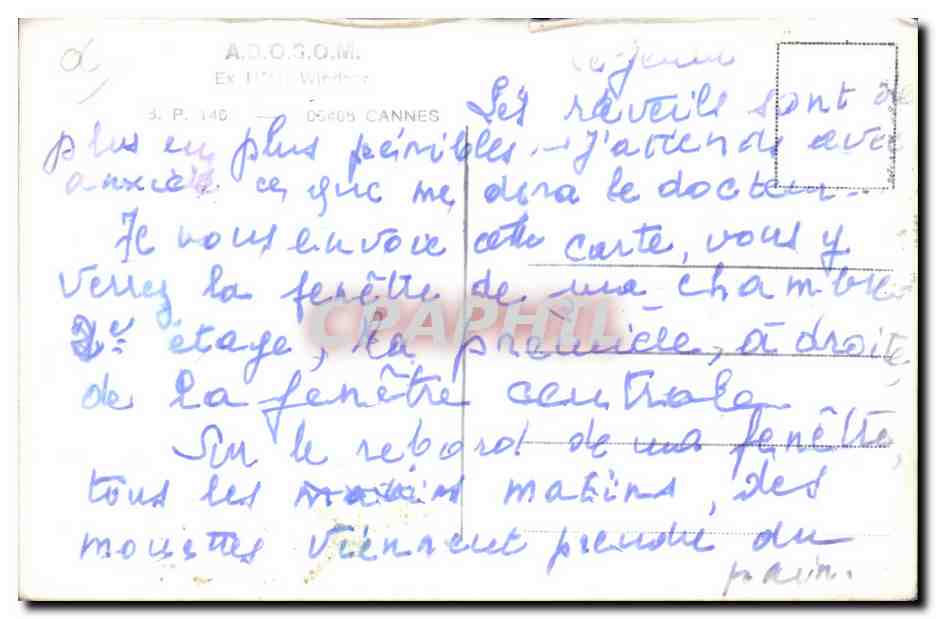 CPSM Cannes  — Rückseite