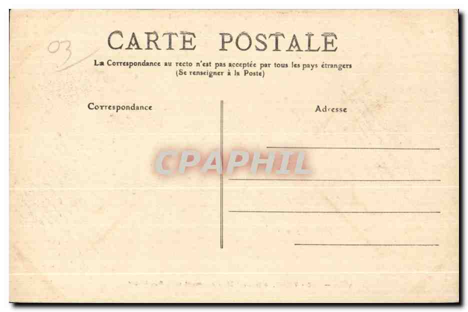 CPA Vichy le Nouvel Etablissement et la Rue Lucas — Verso
