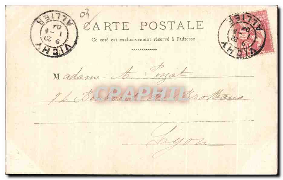 CPA Vichy Le Nouvel Etablissement Thermal — Rückseite