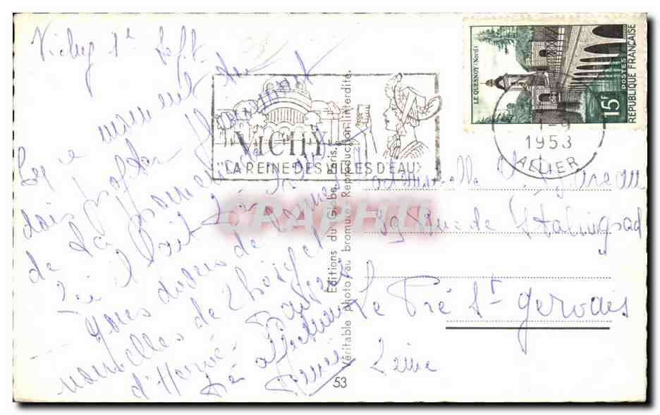 CPSM Vichy  — Rückseite