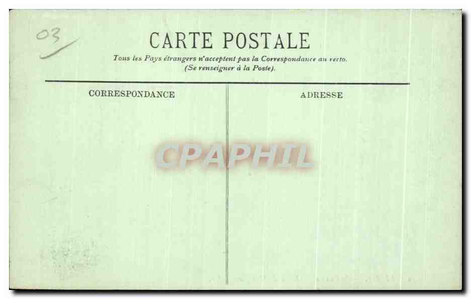 CPA Vichy Le Casino Salon de Musique — Verso