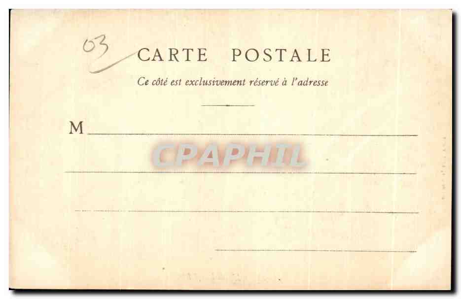 CPA Vichy L Hotel de Ville — Rückseite