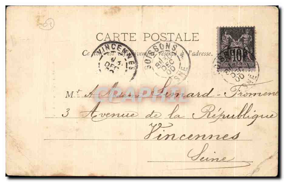 CPA Soissons La Fortaine Enfants — Rückseite