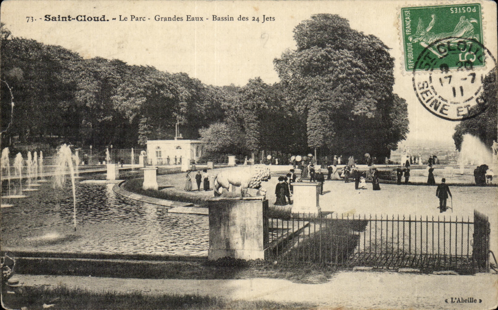 CPA Saint Cloud Le Parc Grandes Eaux Bassin des 24 jets