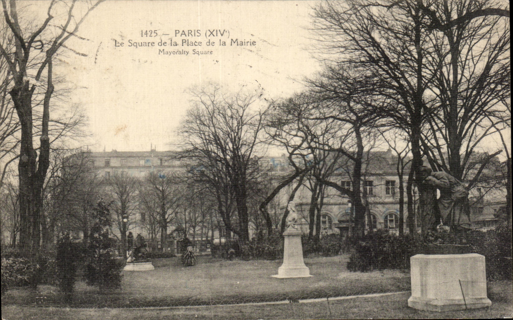 CPA Paris Le Square de la Place de la Mairie du 14eme