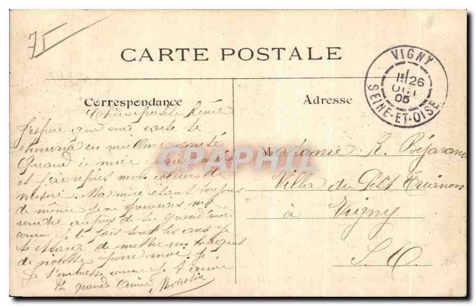 CPA Paris Ses Squares et ses Jardins Square Montholon  — Verso