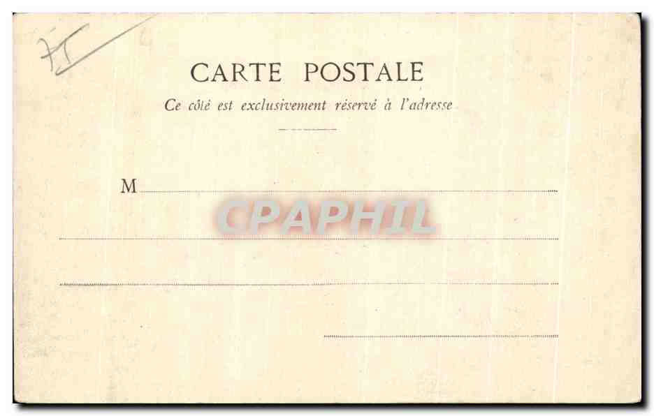 CPA Paris lac du Champ de Mars — Rückseite