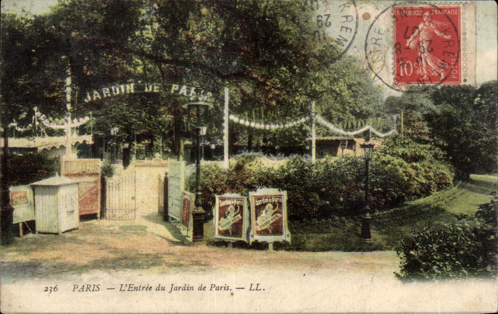 CPA Paris L Entree du Jardin de Paris