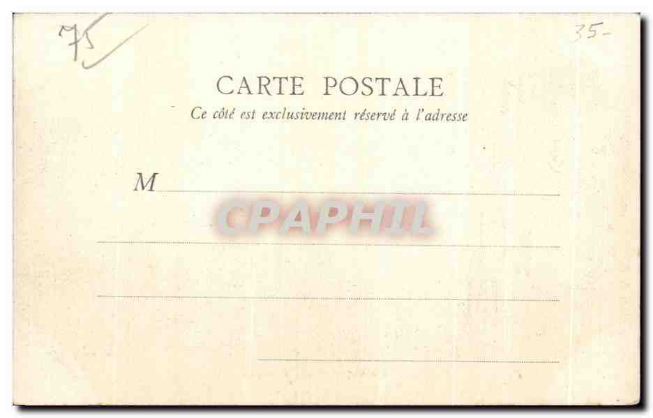 CPA Paris Square du Temple — Rückseite