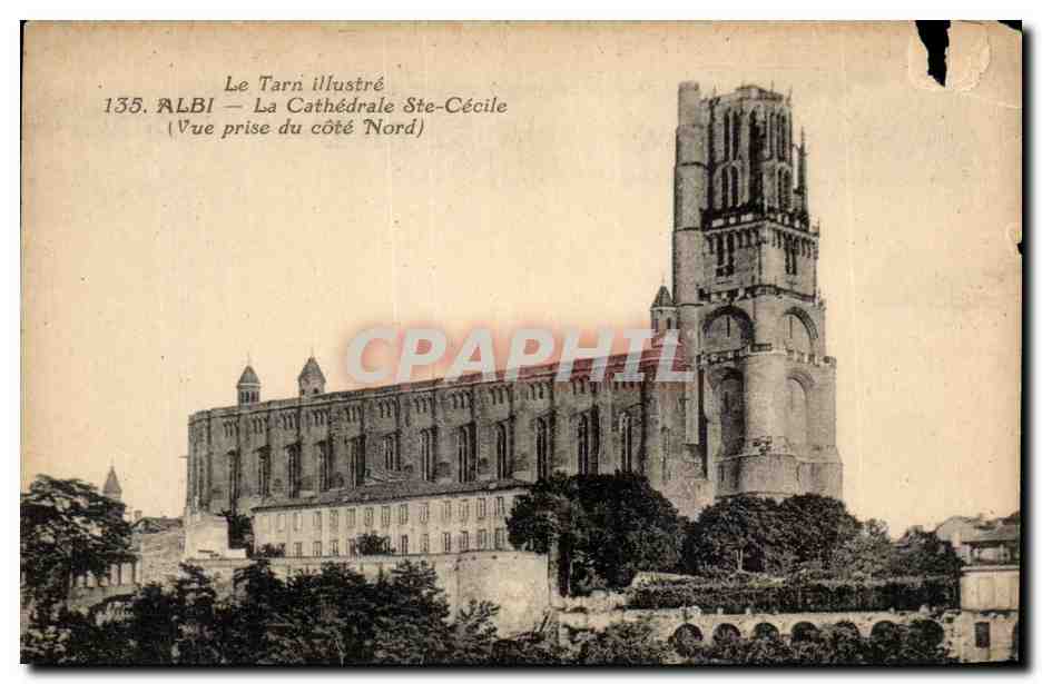 Albi — La Cathédrale Ste-Cécile — Vue prise du côté Nord — Le Tarn illustré, n°135