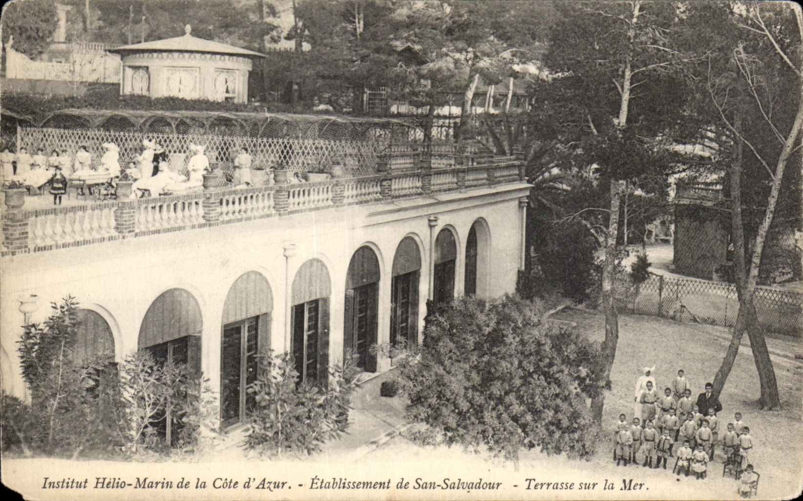 CPA Institut Helio Marin de la Cote d Azur Etablissement de San Salvadour Terrasse sur la Mer Enfants