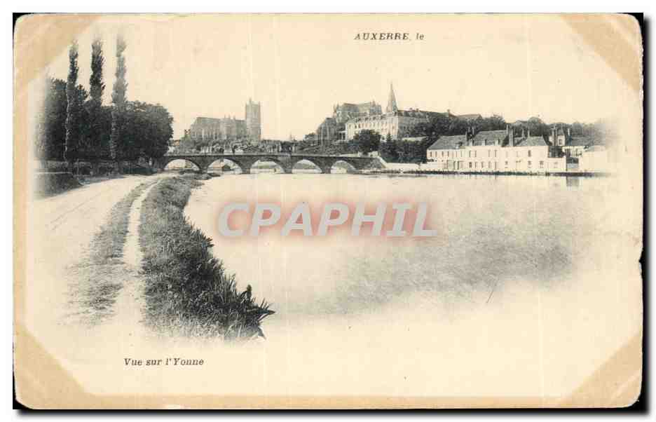 CPA Auxerre le Vue sur I Yonne