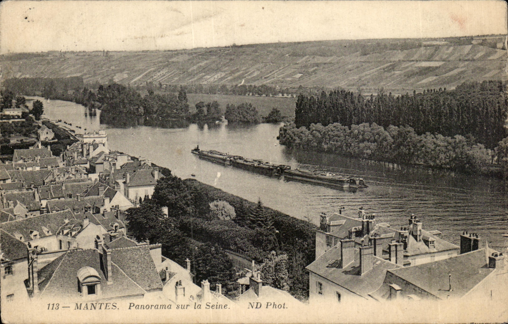 Mantes — Panorama sur la Seine — ND Phot. n°113
