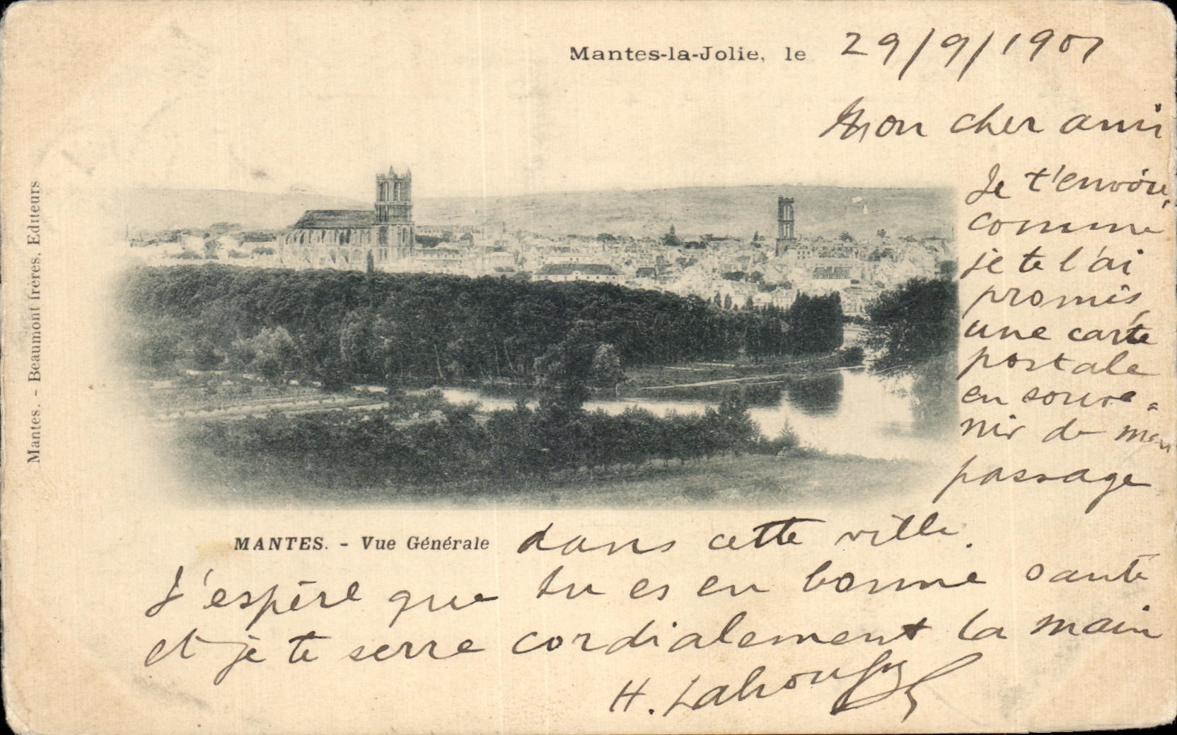 CPA Mantes La Jolie Vue generale