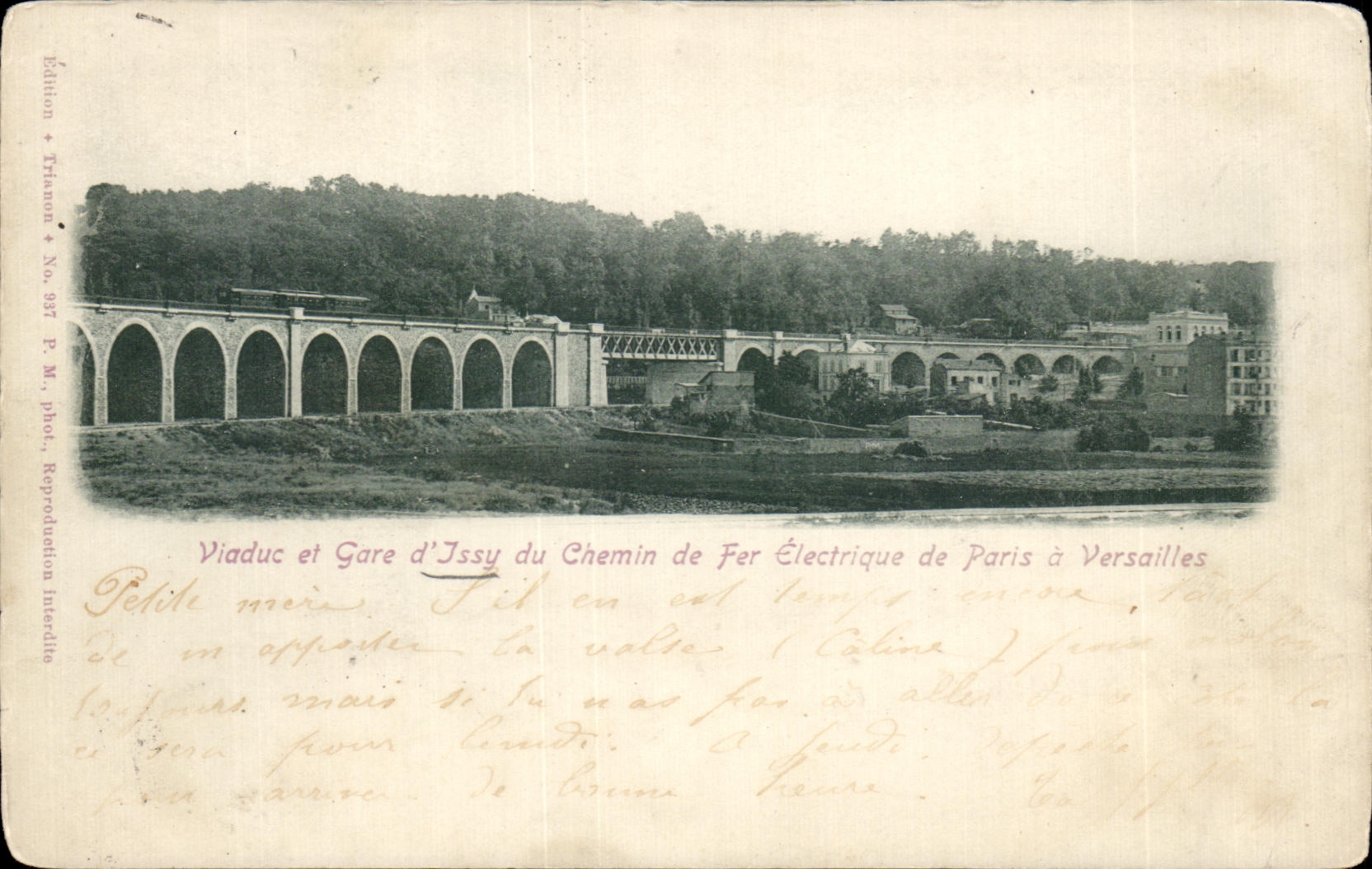 CPA Viaduc et Gare d Issy du Chemin de Fer Electrique de Paris a Versailles