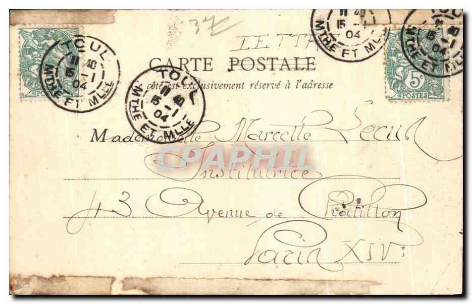 CPA Cloitre de la Psalette Tours — Rückseite