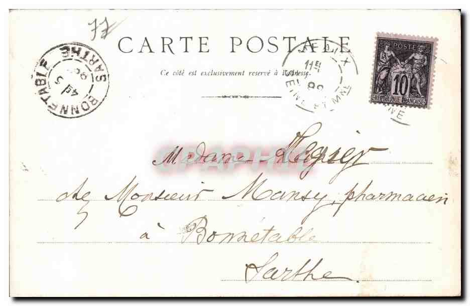 Meaux - Cathédrale - Portail aux Lions — Éditeur : L. BONNETABLE - N° de série : 44 — Reverso