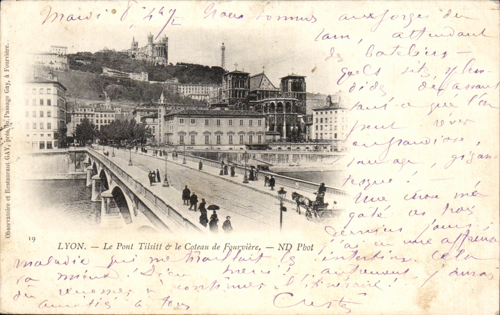 LYON — Le Pont Tilisitt & le Coteau de Fourvière — ND Phot