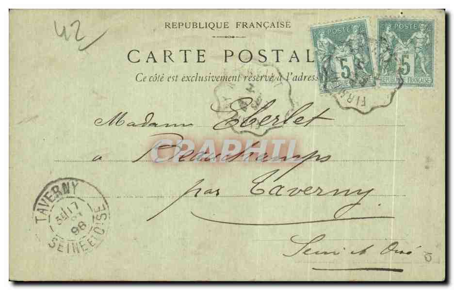 CPA Le Puy Carte 1898 caret precurseur  — Rückseite