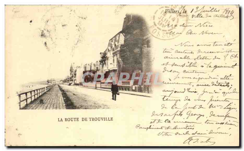 CPA La Route De Trouville carte 1899